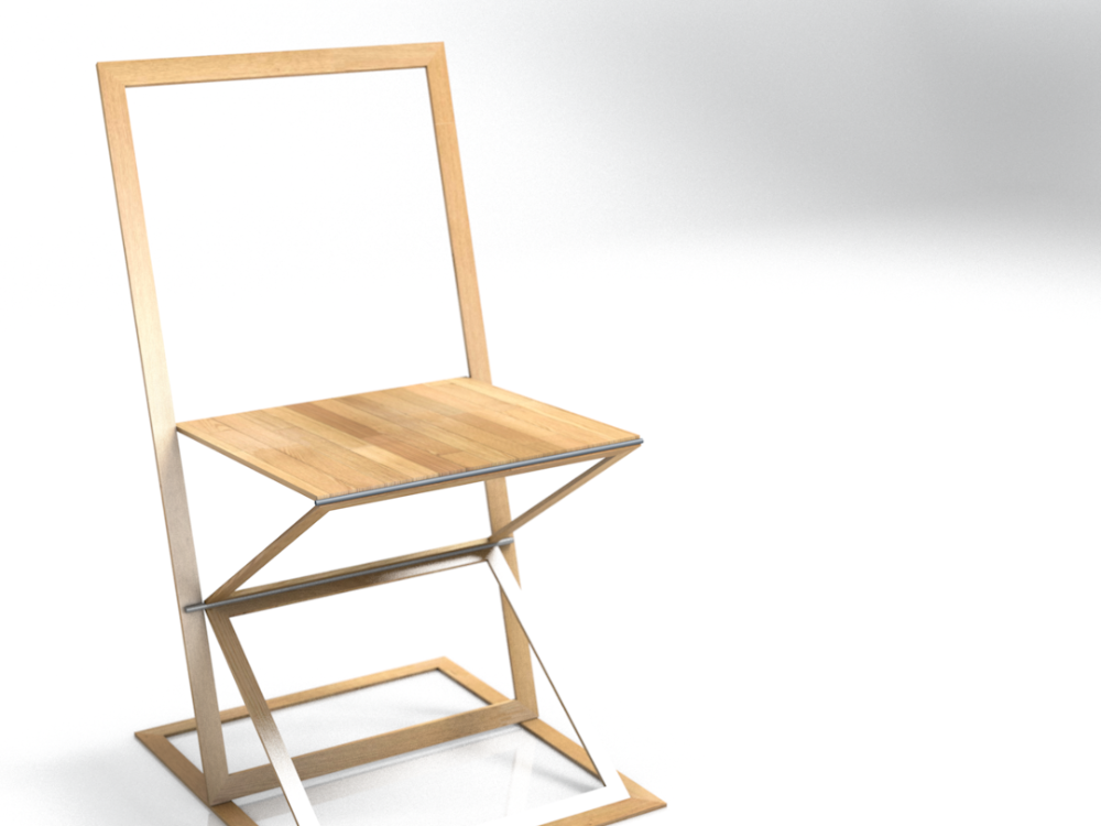 Folding chair render