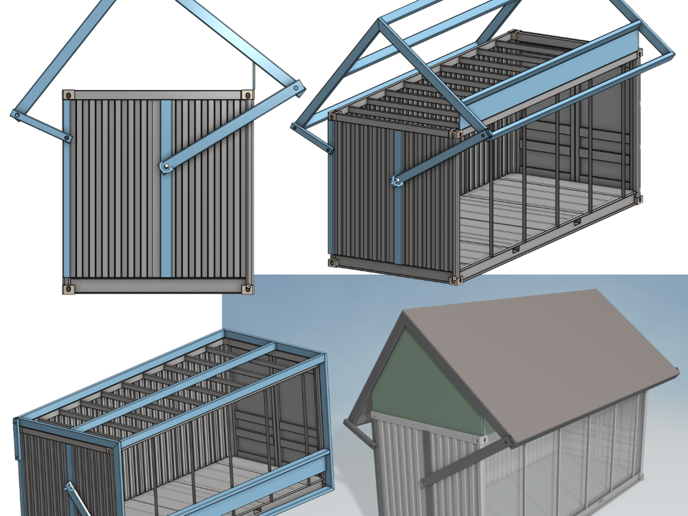 Shipping container converted into a home