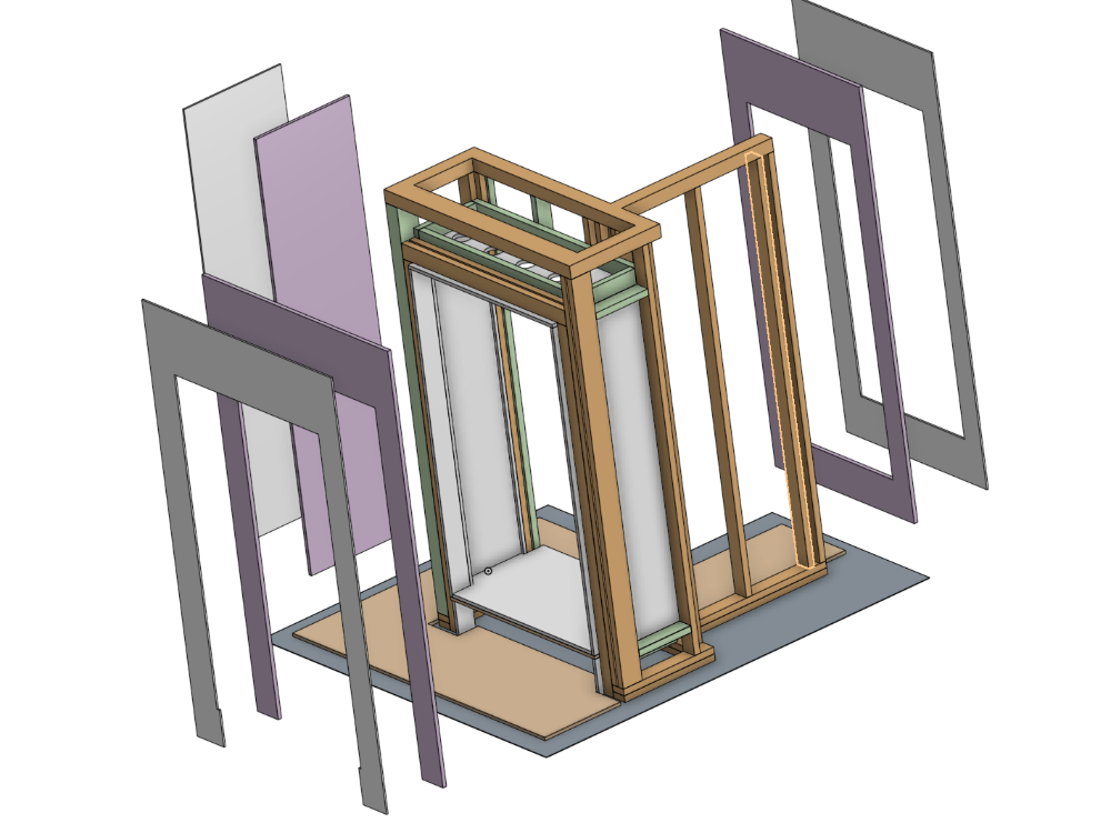Display unit modelled with shelving