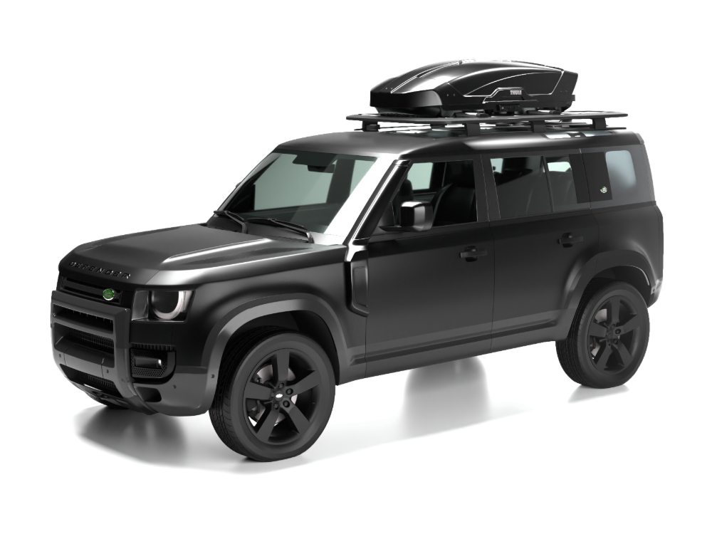 Land Rover Defender with a roof rack