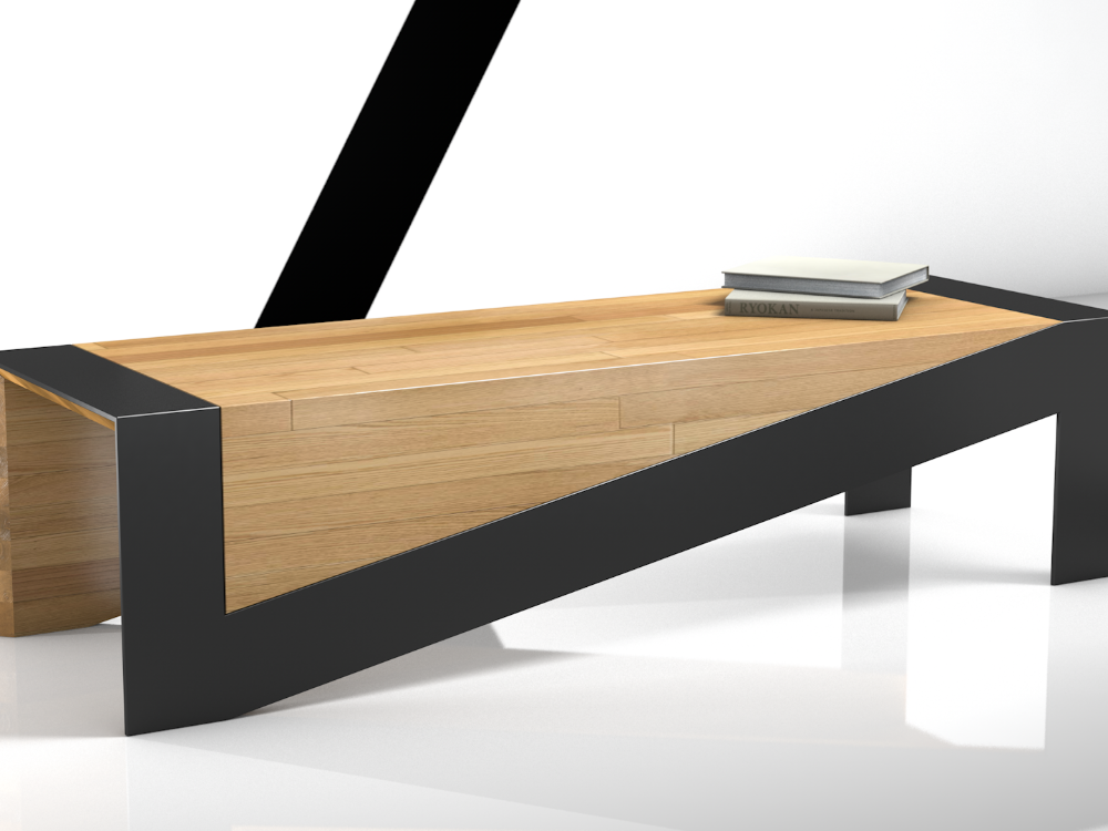 Black Z-frame table render